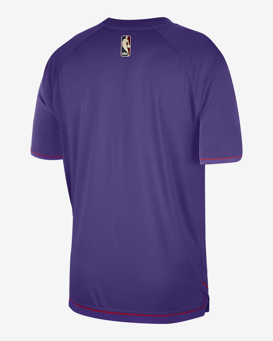 Playera de manga corta Nike Dri FIT de la NBA para antes del partido para hombre Toronto Raptors Hardwood Classics. Nike